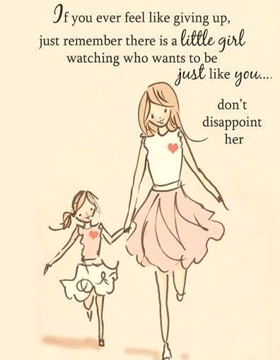 Thought for the day - Little girl is watching you