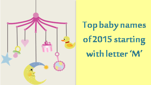 Top Baby Names Of 2015 Starting With Letter M