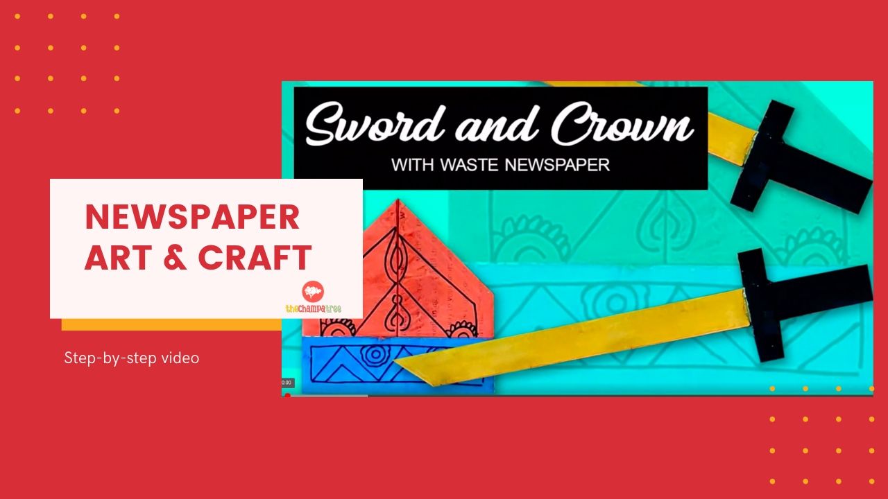 2 Newspaper Art And Crafts – Sword And Crown