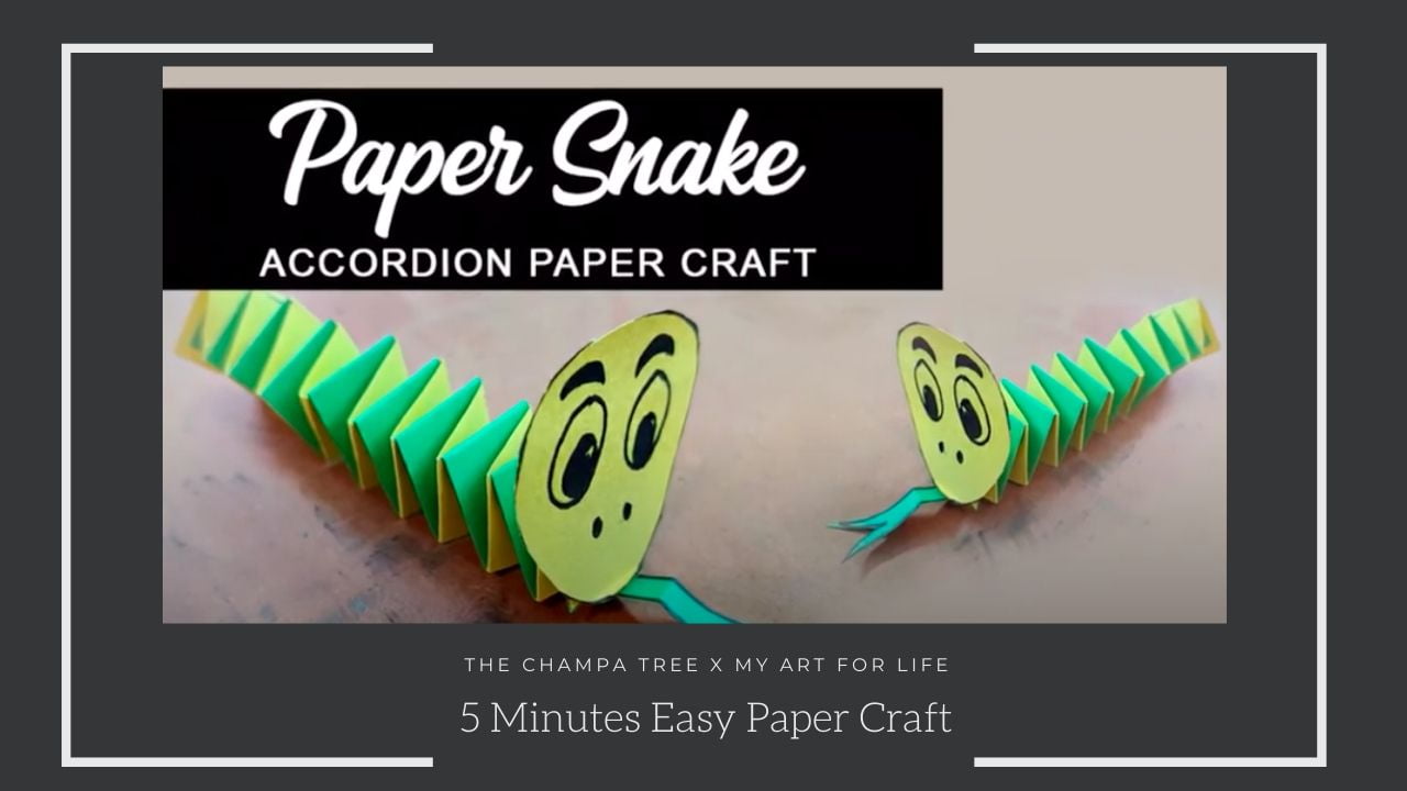 5 Minute Craft Work With Paper Folding – Accordion Snake