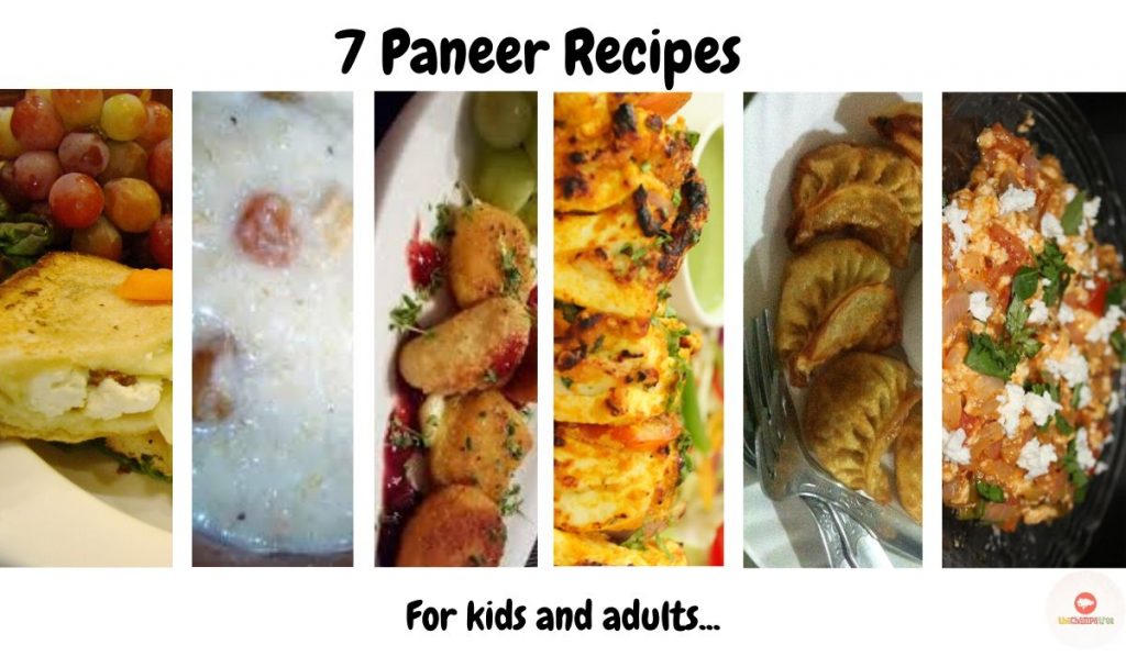 Easy paneer recipes - 7 paneer recipes