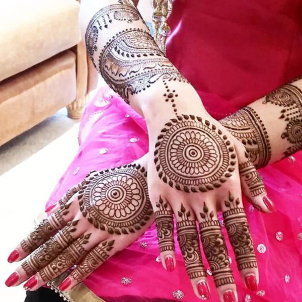 Simple mehndi design - hand and arms