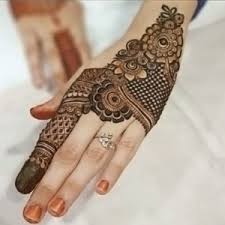 finger and back of the hand - mehndi design