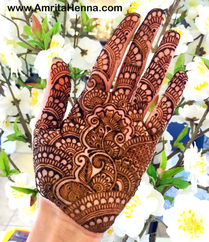 Dense mehndi design