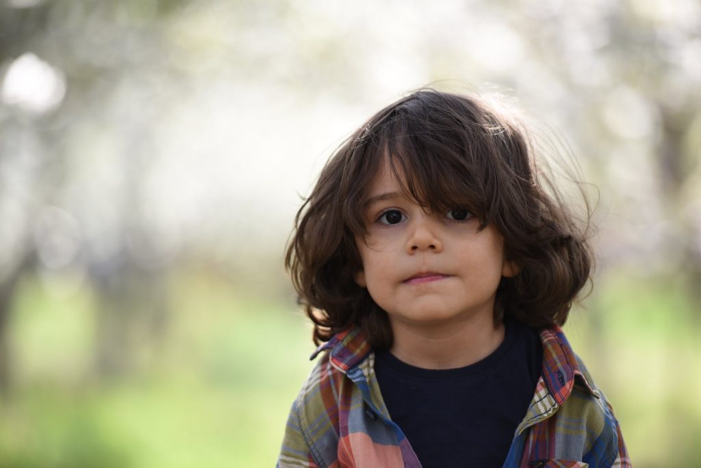 A boy with Sinusitis