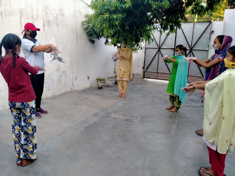 Committed To Care - Kids playing Sports with their masks on