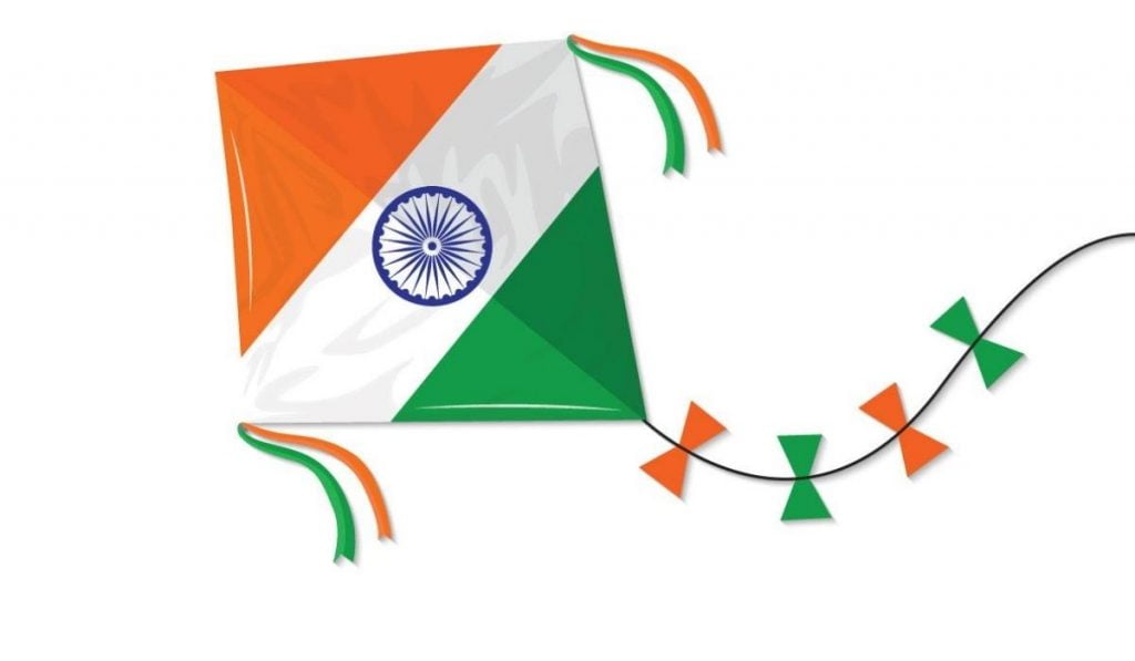 Independence Day Messages for Indian Soldiers on kite