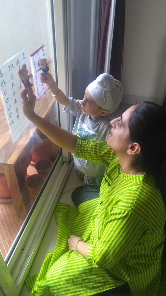 Real Mom Jaspreet Kohli playing with her son