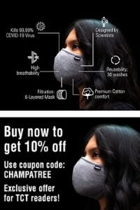 Discount for TCT readers on iShield face mask