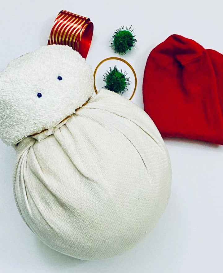 Ideas for Christmas Crafts - fixing the Snowman's eyes
