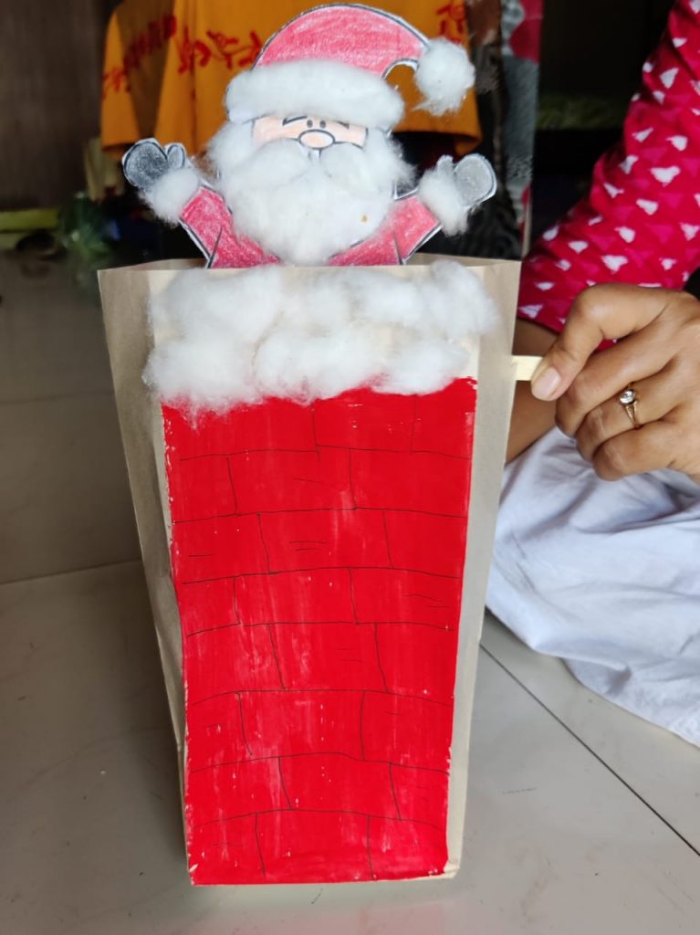 Santa in the chimney christmas craft