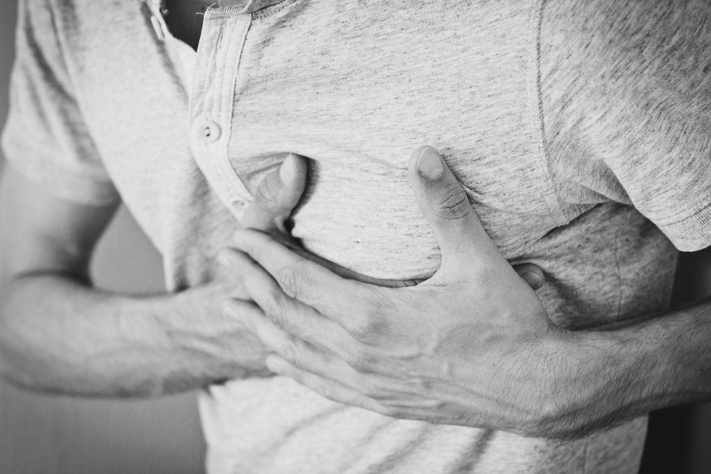 Chest pain due to heart disease