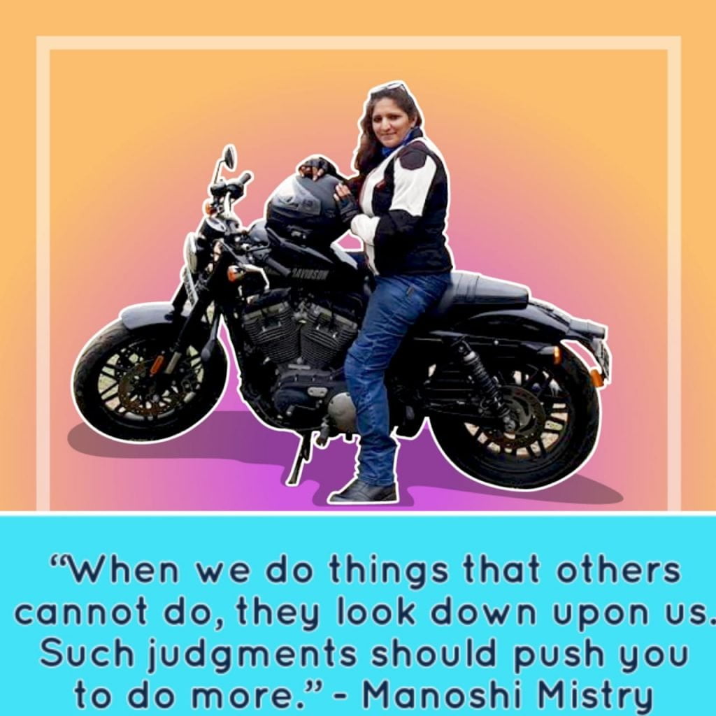 Lady biker - Manoshi Mistry