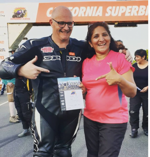 Manoshi Mistry after a race