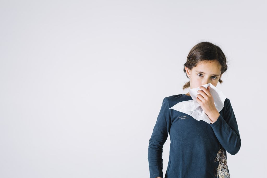 Cough in kids - Girl with allergy