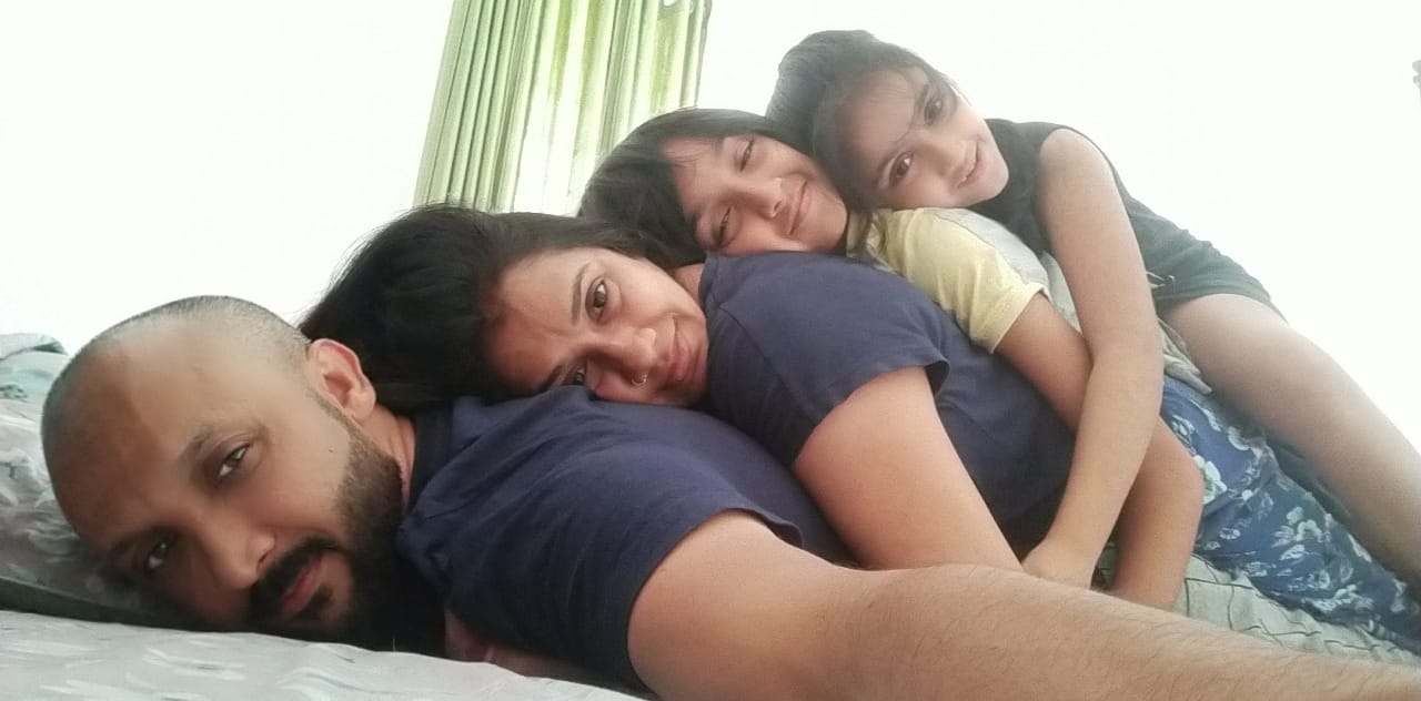 Love in the time of Corona - Roshna and Shihab with their kids
