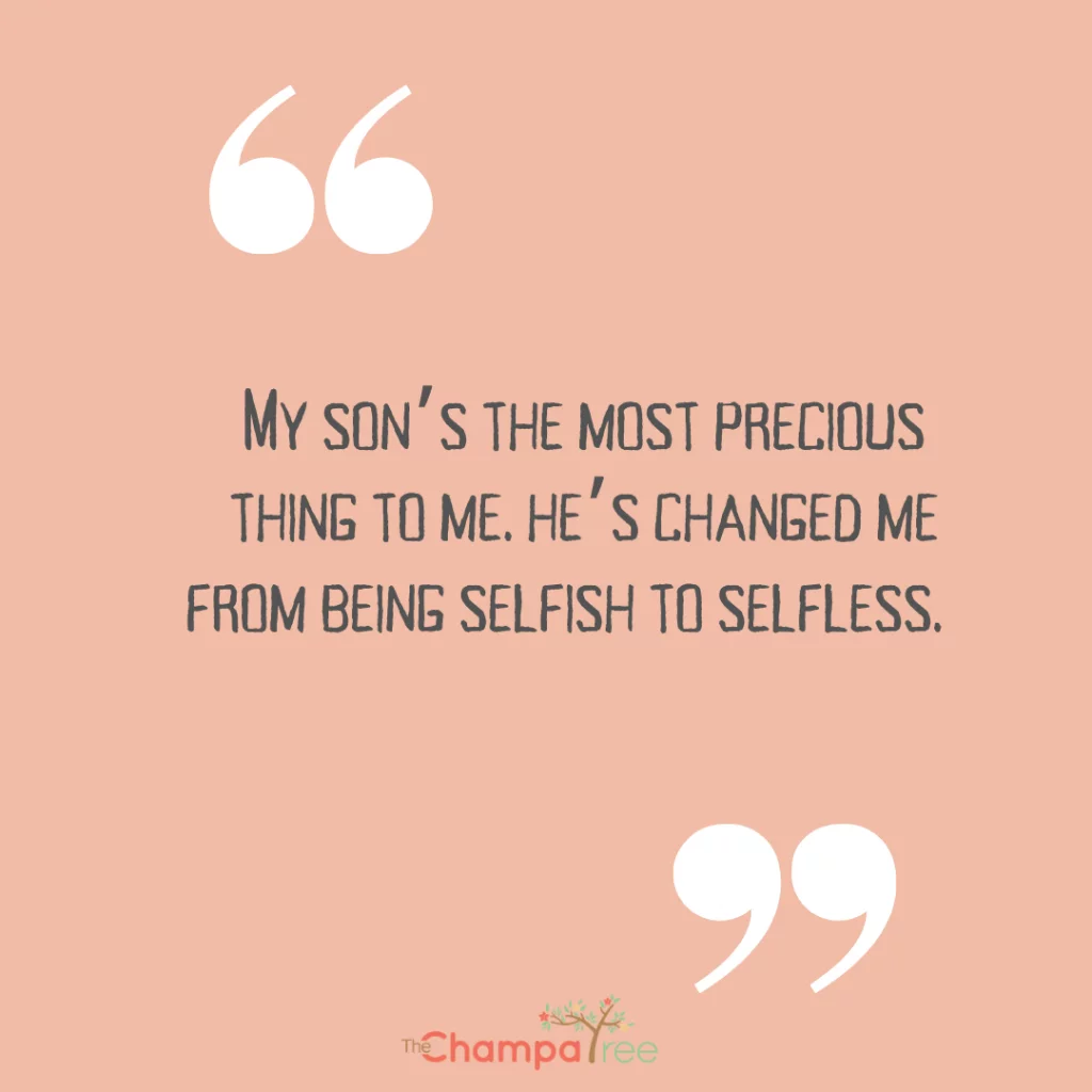 Selfless mother-son relationship quote