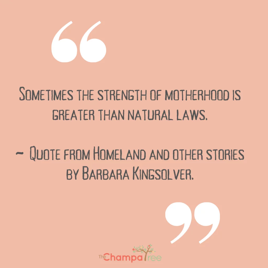 Quote from Homeland and other stories by Barbara Kingsolver