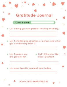 Gratitude Journal - For Happiness and Peace of Mind (The Champa Tree)