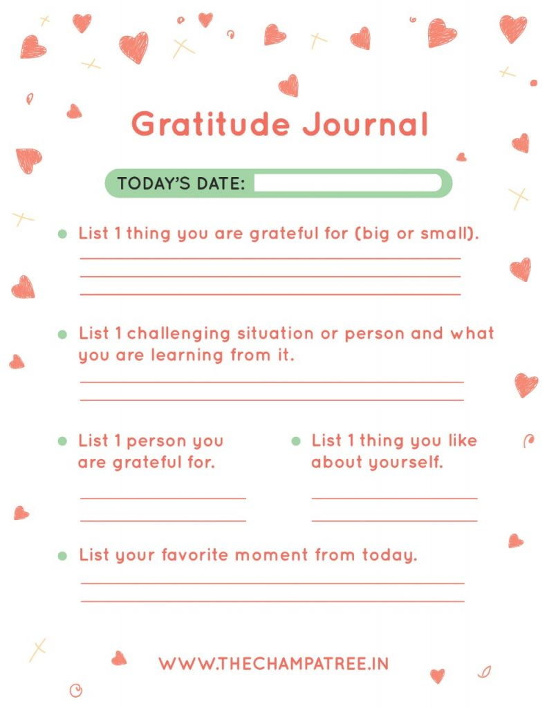 Gratitude Journal - For Happiness and Peace of Mind (The Champa Tree)