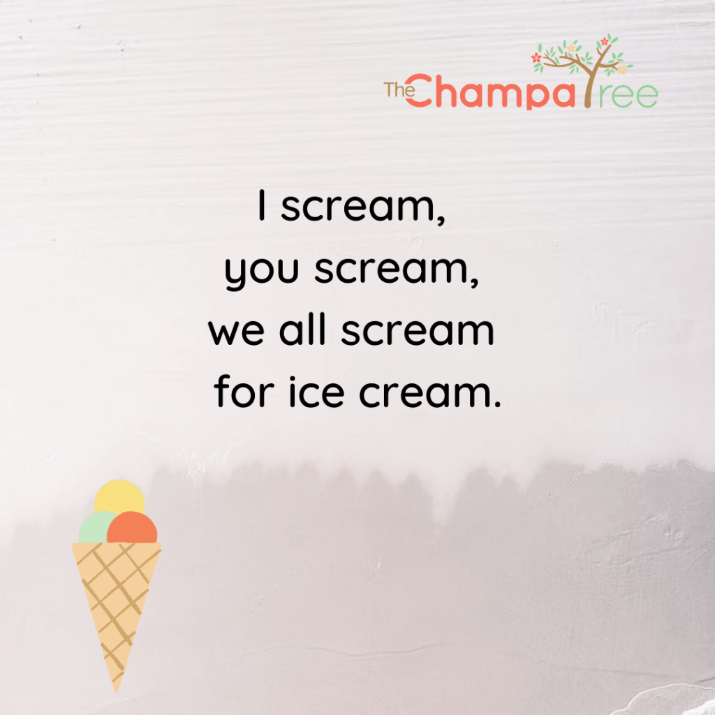 Tongue Twisters in English - Icecream
