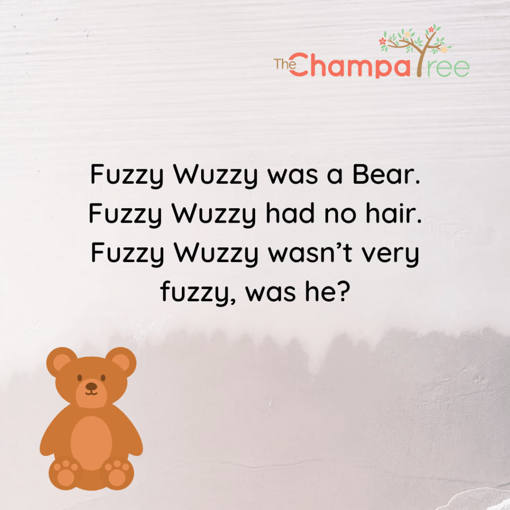 Tongue Twisters in English - Fuzzy Bear