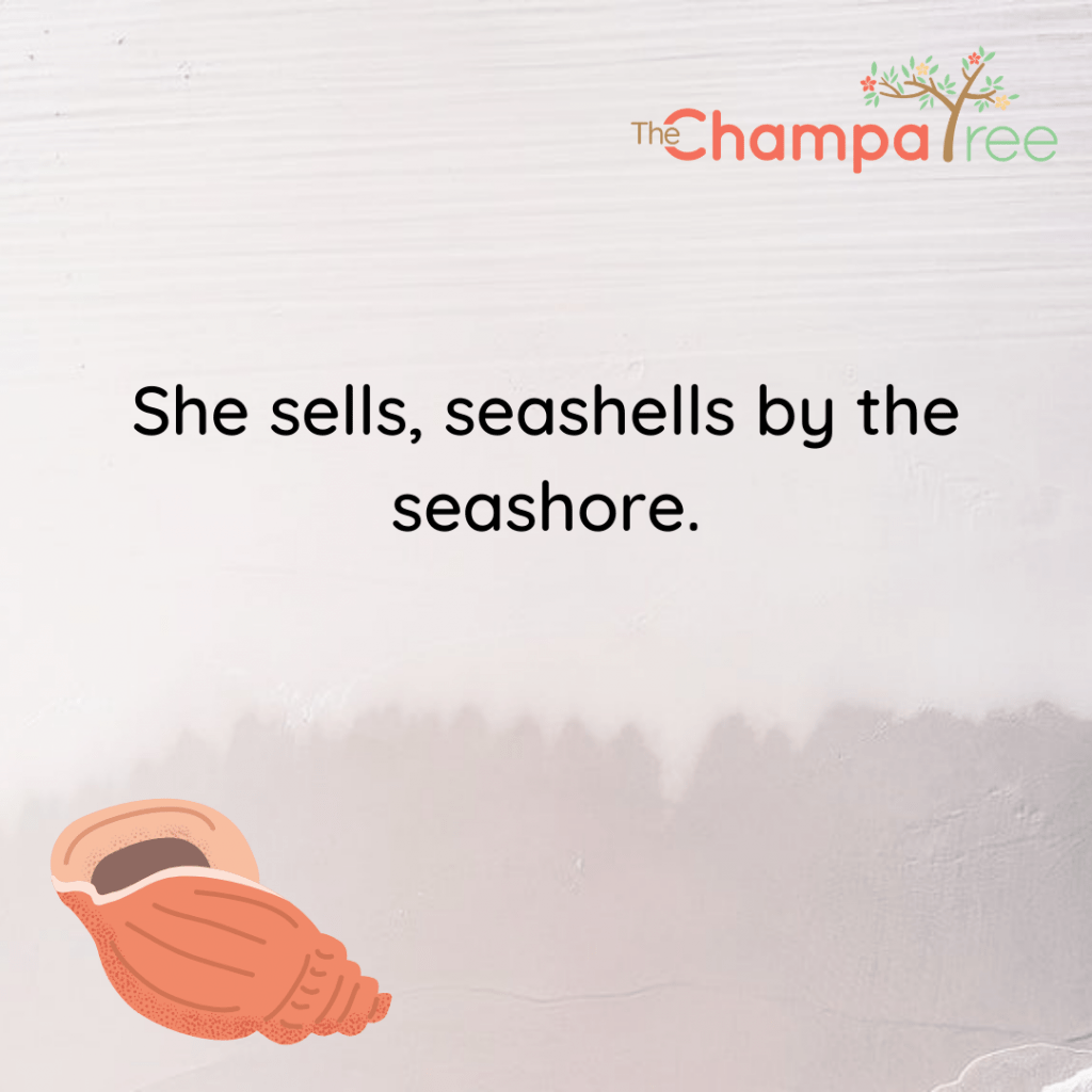 Tongue Twisters in English - seashells