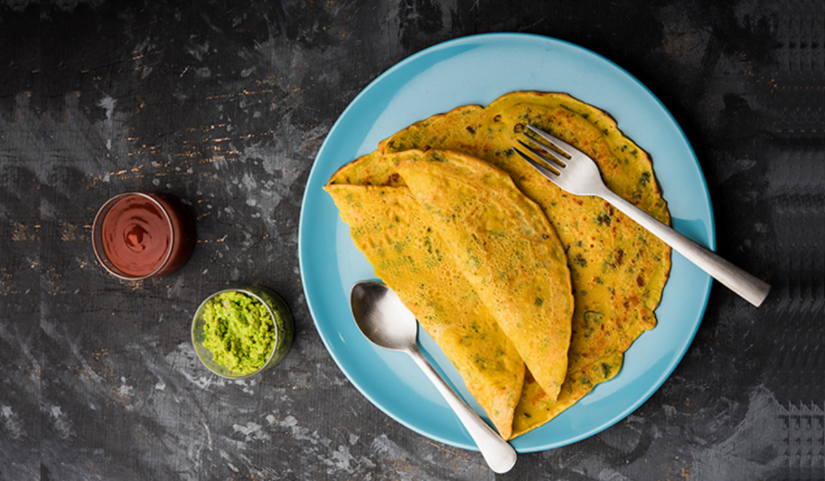 Recipe of Healthy Indian Breakfast Jowar Onion Chilla (TCT)