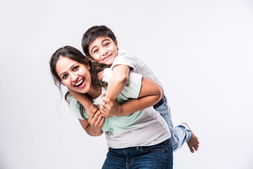Investing for child's future - Mother child