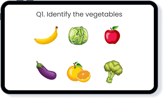 Learning app for kids - Fruits and vegetables