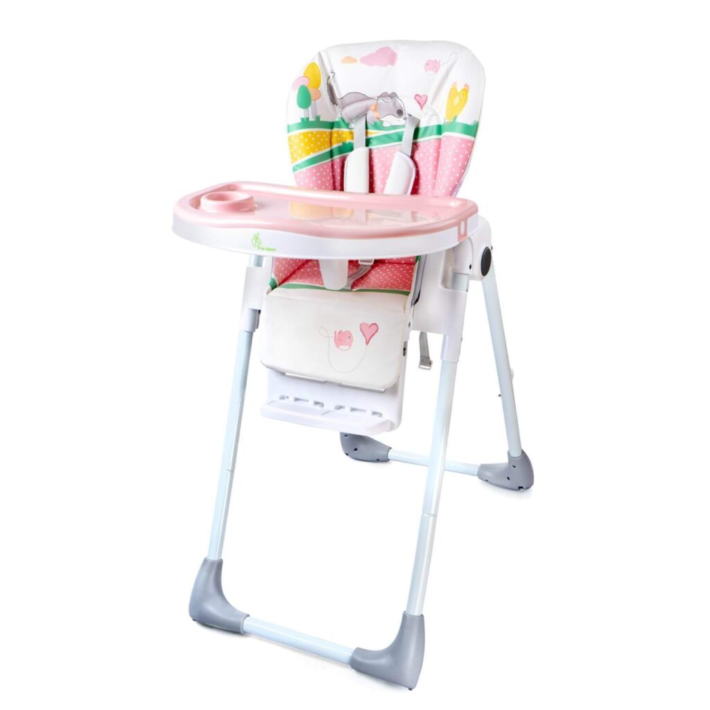 baby feeding high chair - 3. R for Rabbit Marshmallow Lite High Chair(Pink)- 6929/-