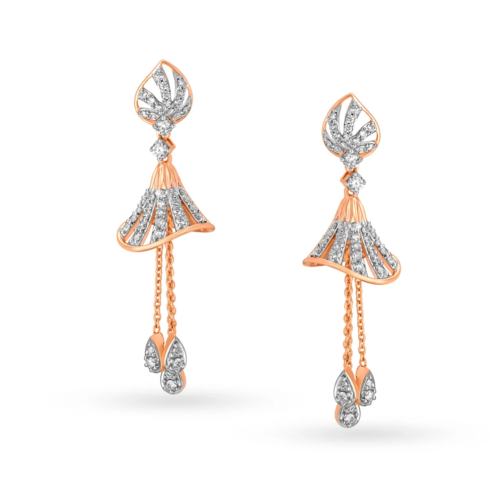 Diamond hot sale earrings jhumka