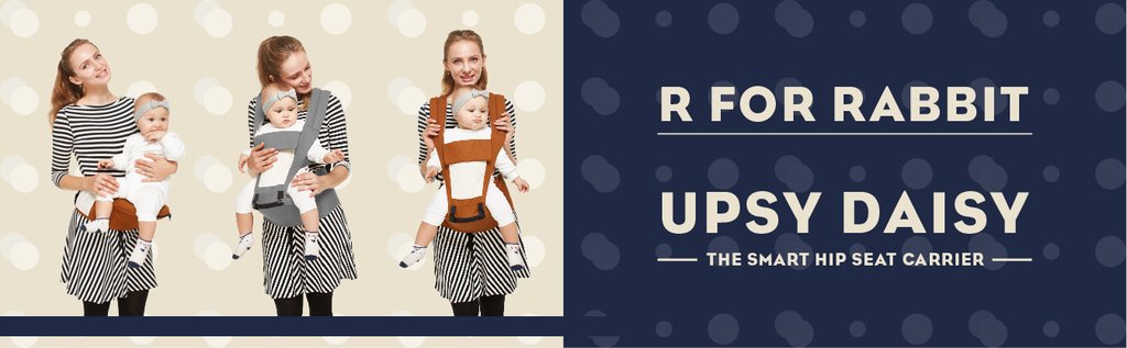 R for Rabbit Newborn Baby Carrier - Mother carrying baby