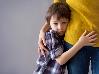 Child Struggling With Anxiety - Scared little boy