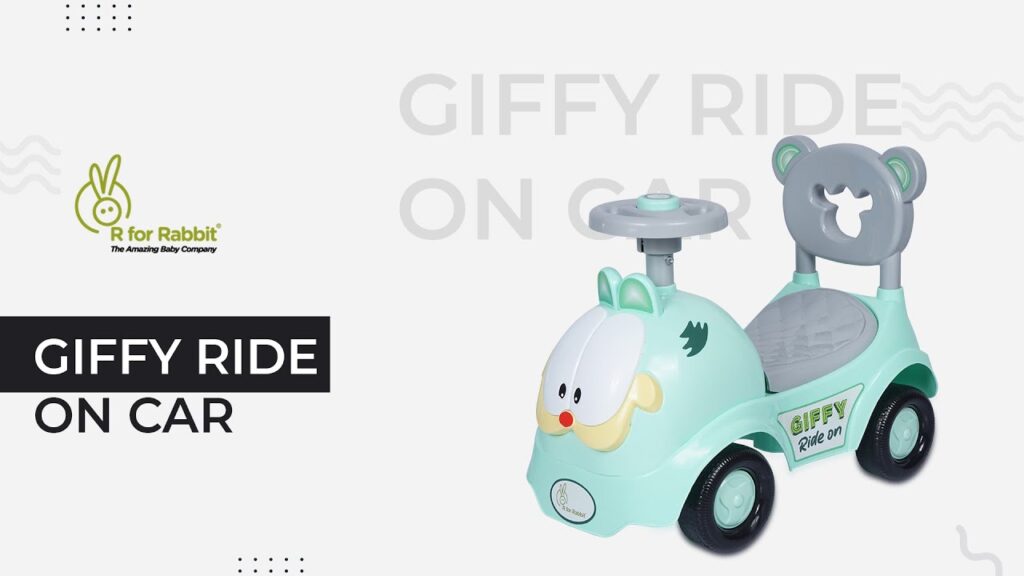 R for Rabbit Giffy Ride On Car for Kids in green color