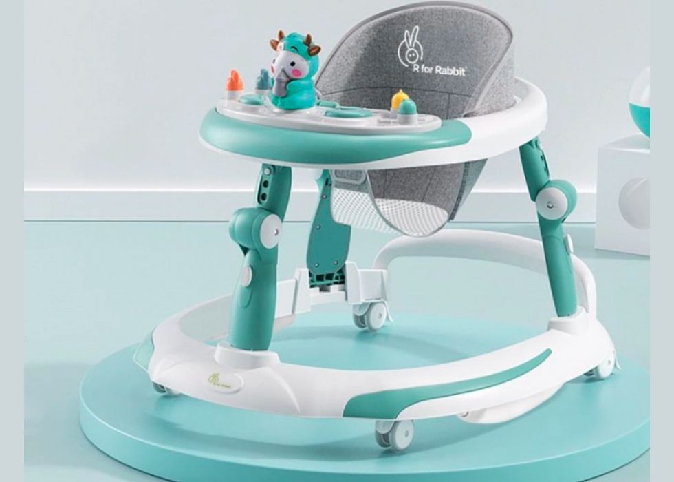 R for Rabbit Walkers - Little Feet Plus Baby Walker in green colour