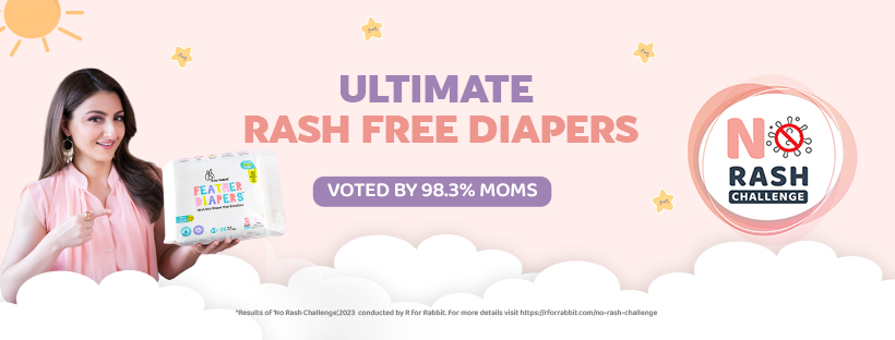 The ultimate rash free diapers as per No rash challenge conducted by R for Rabbit
