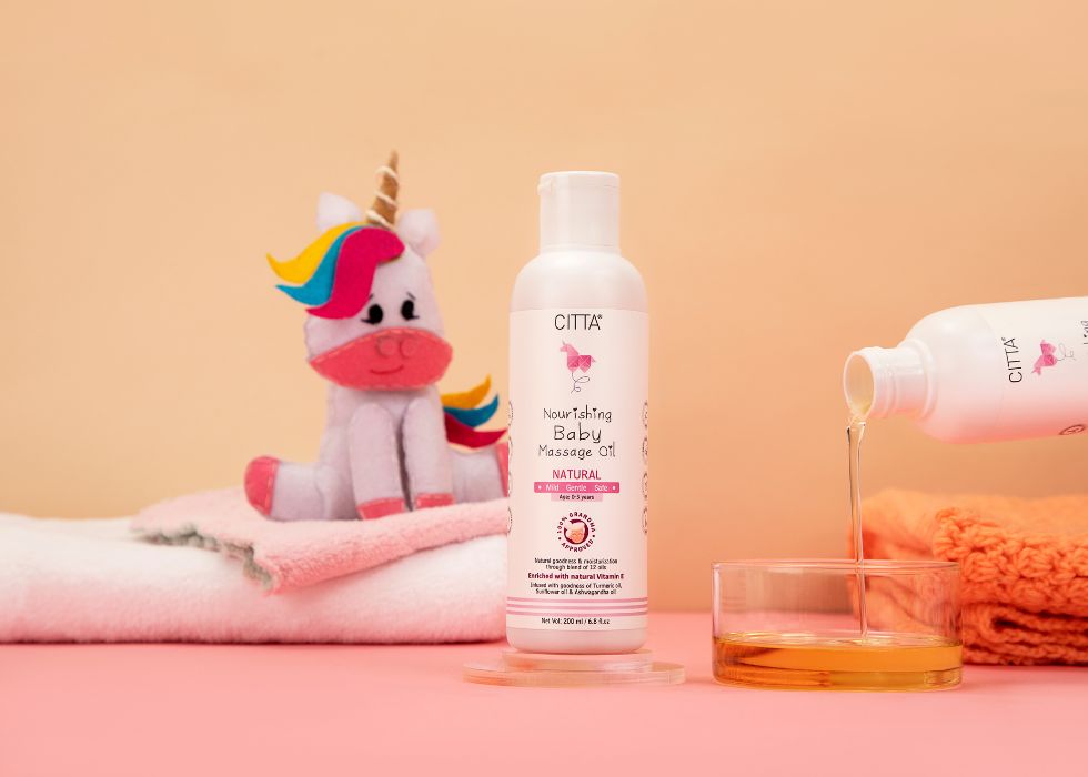 Premium Natural Baby And Kids Skincare Brand CITTA massage oil